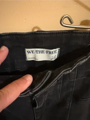 Free People We The Free Jayde Flare Jeans in Onyx thumbnail 4