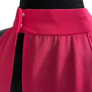 BCBGeneration Rouge Red Pink Ruffle Sleeveless Open Back Chiffon Halter Dress 4 thumbnail 5
