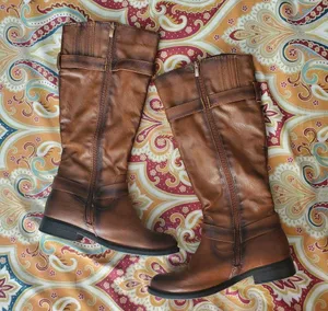Faux leather boots sz7 thumbnail 2