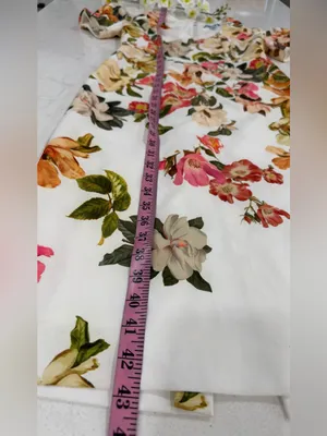 ANTONIO MELANI White Floral Midi Dress with Pink, Green & Yellow Accents thumbnail 10