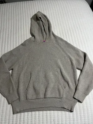 Edikted Ribbed Hooded Sweater in Taupe Neutral thumbnail 1