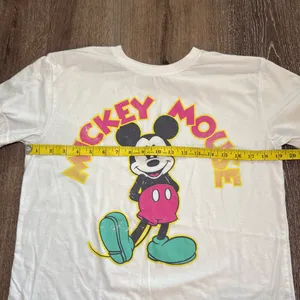 Disney Womens Mickey Mouse White Short‎ Sleeve T Shirt Size Large thumbnail 4