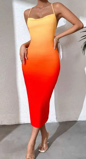 SHEIN ombré Midi dress thumbnail 1