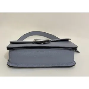 COACH Morgan CL461 Grey Mist Pebble Leather Shoulder Bag Silver Hardware thumbnail 9