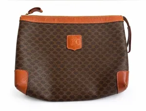 Celine Vintage Clutch Macadam Triomphe Coated Canvas Clutch Wristlet thumbnail 1