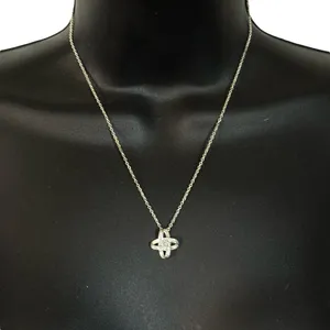 Silver tone eternal star pendant necklace thumbnail 1
