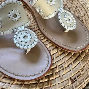 Jack Rogers Leather Whipstitch Sandals Womens 7 thumbnail 3