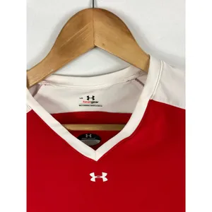 Under Armour Heatgear Red White Top Size Large thumbnail 3