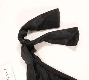 NWT Shine on Hipster Tie-Side Bottoms in Black thumbnail 4