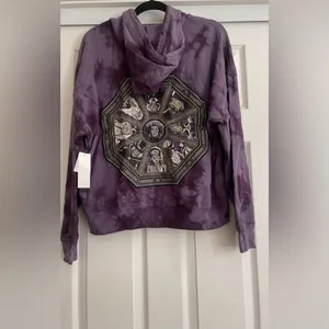 Nwt DisneyParks The Haunted Mansion Tie-Dye Zip Hoodie thumbnail 4