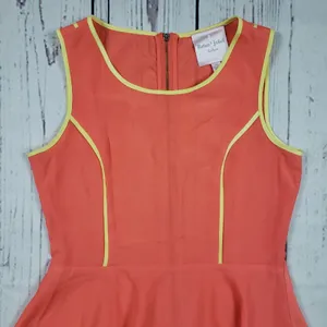 Romeo + Juliet Couture Orange Sleeveless Zippered Peplum Top Women's Size XS thumbnail 4