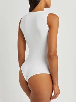 Spanx Suit Yourself Stretch-jersey Bodysuit-White $77 MSRP thumbnail 4