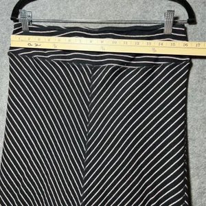 Aventura Womens‎ Black White Striped Maxi Skirt 100% Cotton Chevron Size Medium thumbnail 2