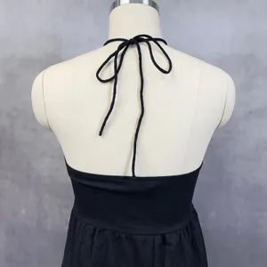HM Halter Dress Women Large Ruched Bust Textured‎ Flowy Minimalist thumbnail 5