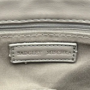 Badgley Mischka Quilted Crossbody Bag Women‎ Small Taupe Gold Studded Glam Purse thumbnail 9