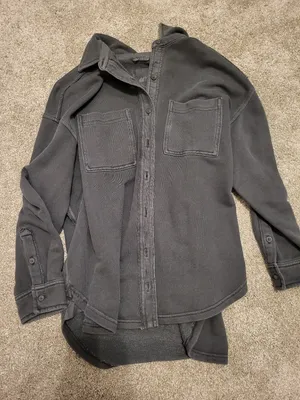 Aerie Button Up Sweatshirt Jacket | Loungewear Essential thumbnail 1