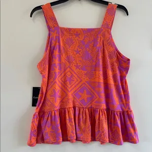 Cuddl Duds Cozy Tank Top Shorts Pajama NEW Set 2pc Large Coral Shell thumbnail 4
