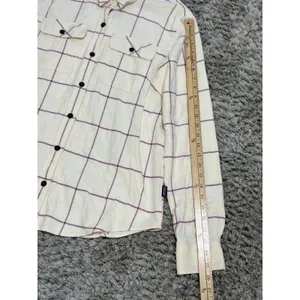 Patagonia Button Down Shirt Women's Flannel Plaid Long Sleeve Casual Size L thumbnail 13