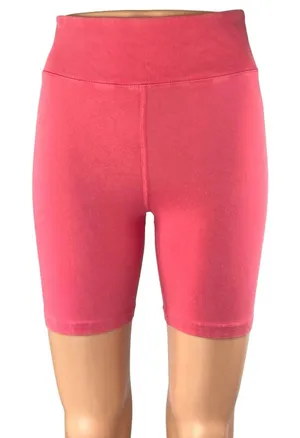 Free People Pink High Waisted Tight Yoga Workout Athletic Biker Shorts Size S thumbnail 1