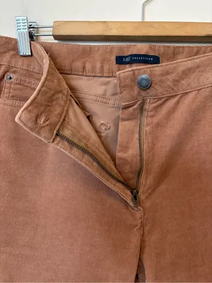 Marks & Spencer Collection Corduroy Straight Leg Pants Golden Tan US 8 thumbnail 7