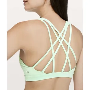 Lululemon Citra Lime Free To Be Serene Sports Bra Sz 8 thumbnail 3