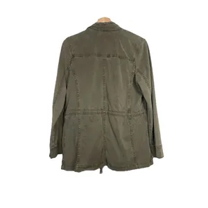 Lucky Brand Jacket‎ Women Medium Utility Military Army Green Cinching Streetwear thumbnail 6