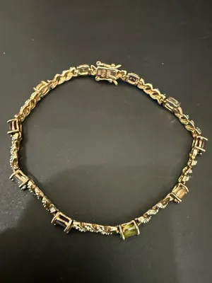 Ross Simons 925 Gold Over Sterling Silver Vermeil Multicolored Gem 7.5” Bracelet thumbnail 5