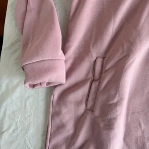 Women's Oversized Hoodie Dress with Split Sides Blush Size XL #260495 thumbnail 2