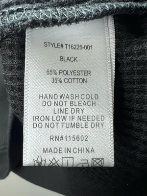 All In Favor Waffle Knit Hoodie Shirt Black Kangaroo Pocket Thermal Basic NEW M thumbnail 12