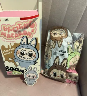 Authenticated POP MART Exciting Macaron Vinyl Labubu- Sesame Bean thumbnail 1