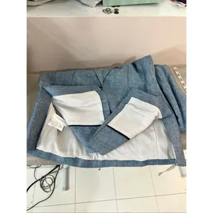 Loft denim chambray single button mid length blazer size 6 thumbnail 9