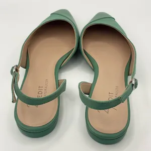 Naturalizer Makenna green leather suede pointed toe slingback flats women Size 5 thumbnail 5