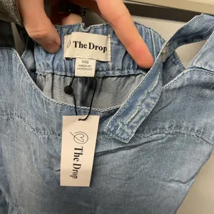 The Drop Denim Tiered Maxi‎ Dress Blue XXS Spaghetti Strap Casual Summer thumbnail 4