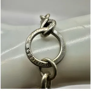 Princess Charm Bracelet Silver Pink Crystal castle Chair heart princess thumbnail 3