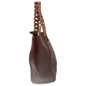 Patricia Nash Ivy Chain Link Vegetable Tanned British Tan Leather Bag Purse thumbnail 2
