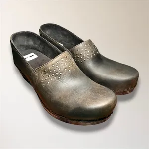 Dansko Mavis Brown Nubuck‎ Studded Clogs EU 42 US 11.5-12 Comfort Leather Shoes thumbnail 5
