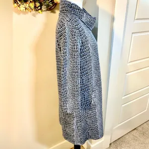 Tyler Boe Kim Print Cowl Neck Tunic Top Snake Print 3/4 Sleeve Stretch Knit~S💛 thumbnail 4
