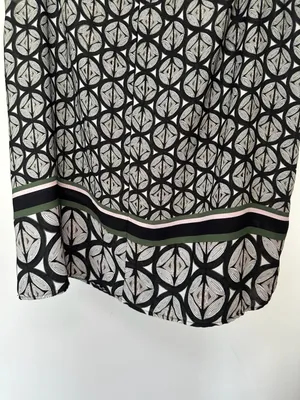 Ann Taylor Factory Green and Black Geometric Pattern Halter Tank Top Size M thumbnail 5