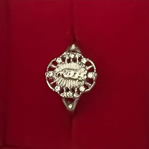 &merci Virgin Mary Design Stainless Steel Silver Open Ring Size 8 thumbnail 3