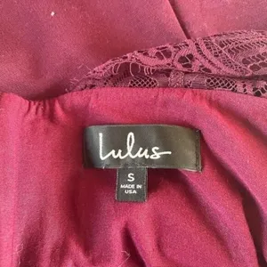 Lulus Endlessly Alluring Lace Bodycon Dress‎ in Wine Red Size Small thumbnail 7