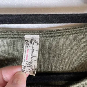 Intimately Free People Olive‎ Green Strappy V-Neck Long Sleeve Top Medium Boho thumbnail 4