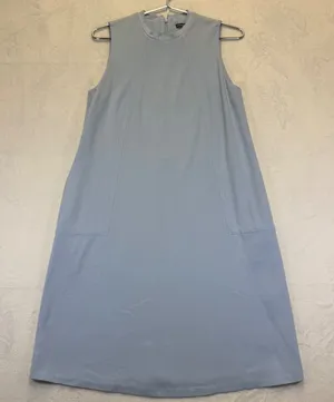 J.McLaughlin Women Light Blue Sleeveless Mock Neck Shift Dress Size S Pockets‎ thumbnail 1