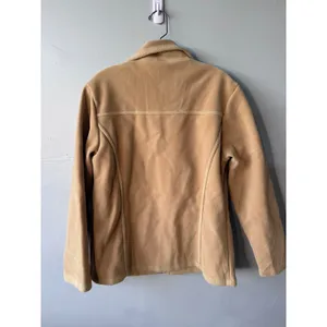 Vittorio Romani Tan Faux Suede Fleece Lined Full Zip Jacket Medium 10/12 thumbnail 3