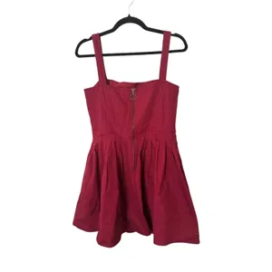 SAYLOR Lilibet‎ Pleated Mini Dress Maroon Medium thumbnail 3