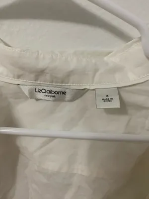 LizClaiborne white button up thumbnail 2