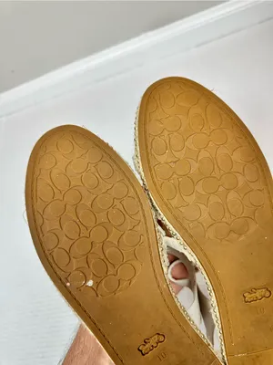 Coach Carissa Leather Women's Espadrille Chalk Gold Pearl | C2794 - Size 10 B thumbnail 11