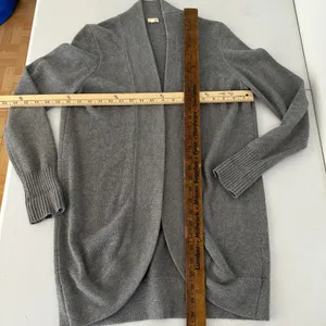 J.Crew Womens‎ Gray Open Front Cardigan Sweater Size Medium Knit Classic Cozy thumbnail 10