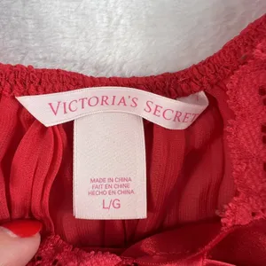 Victoria's Secret Babydoll L Large Cami Top Lace Pleated Lingerie‎ Satin Bow Red thumbnail 7