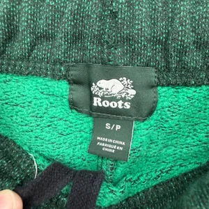 Roots Outdoors‎ Sweatpants Green Fleece Joggers Logo Small Cozy thumbnail 5