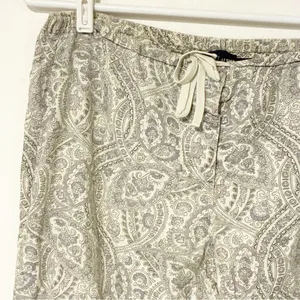 Ralph Lauren Cotton Grey Paisley Print Pull On Cotton Pajama‎ Pant Size Small thumbnail 2